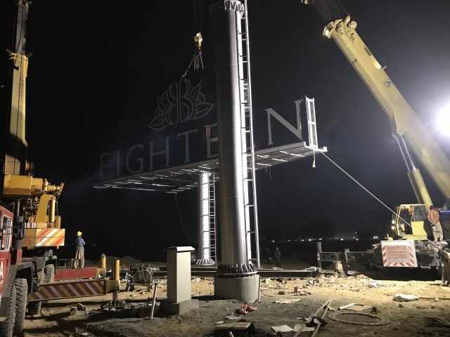Highest Dual Billboard on Unipole Installed at Eighteen Islamabad